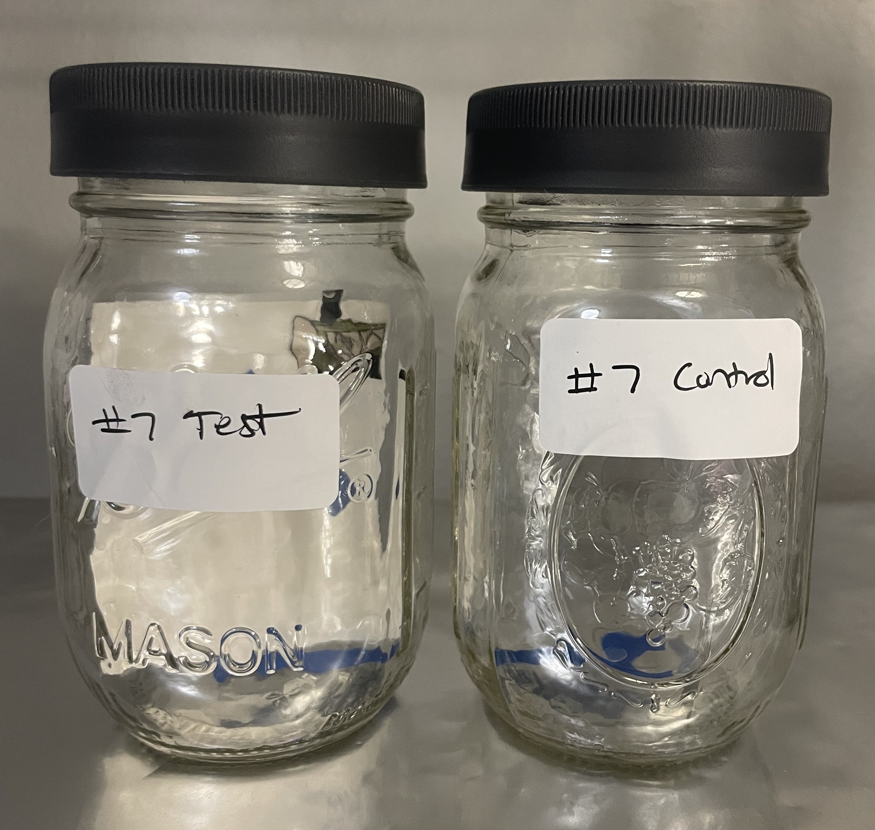 Test 2: jar setup or comparison photo